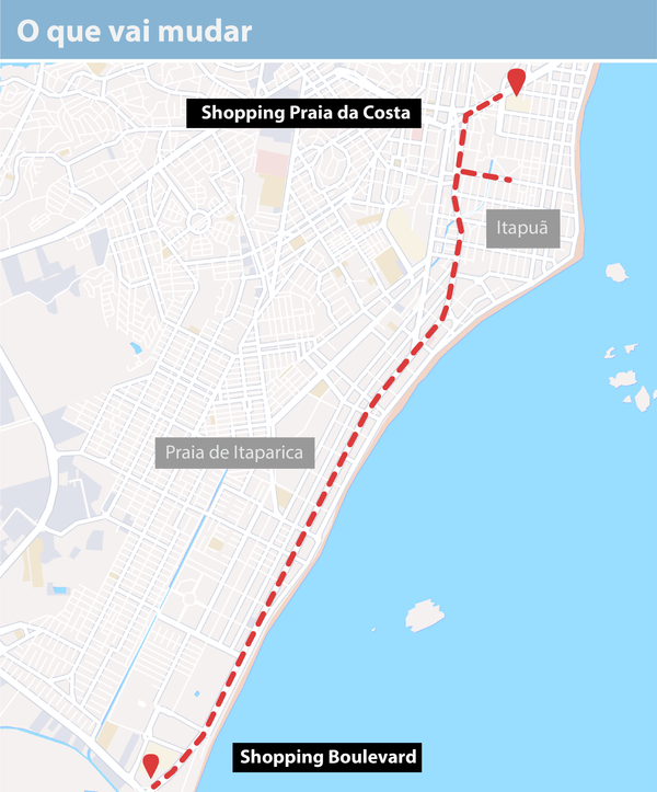 Expectativa da prefeitura é de começar as obras em abril e melhorar o fluxo de veículos entre o Shopping Boulevard, em Itaparica, e o Praia da Costa