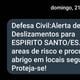 Imagem - Defesa Civil alerta para risco de deslizamentos no Espírito Santo