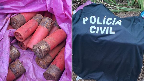 Além do explosivo caseiro, suspeito carregava blusa da Polícia Civil