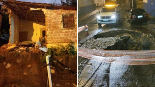 Chuva causa alagamentos, queda de árvores e deixa pessoas desalojadas no Sul do ES por Divulgação Defesa Civil