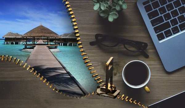 Férias, Viagem, Mesa de Escritório, Cabana na Água