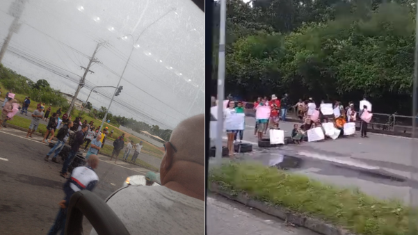 Protesto complica trânsito na Rodovia do Sol, em Vila Velha