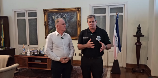 Coronel Alexandre Ramalho gravou vídeo de despedida ao lado do governador Renato Casagrande