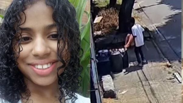 O suspeito foi filmado colocando Ana Luíza Silva Gomes, de 12 anos, na calçada
