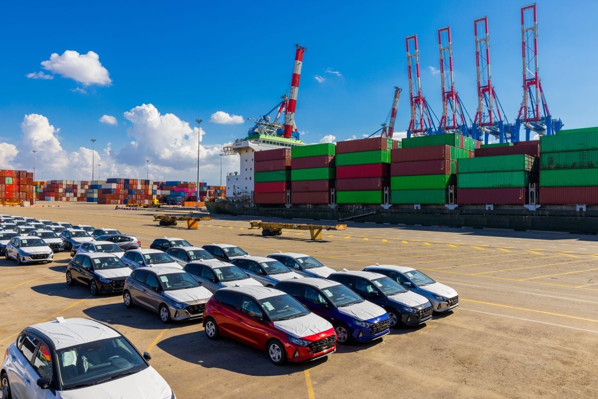 exportação, importação, porto, carro importado