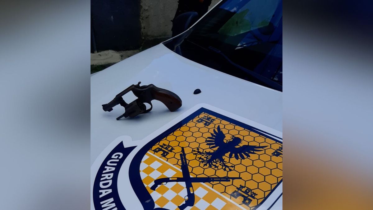 Revólver de calibre 38 apreendido com adolescente suspeito de disparos em Viana