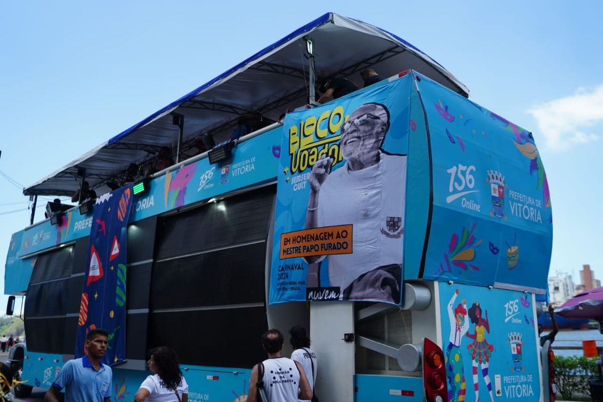 Bloco Voador estreia no carnaval de rua do ES com homenagem a Edson Papo Furado