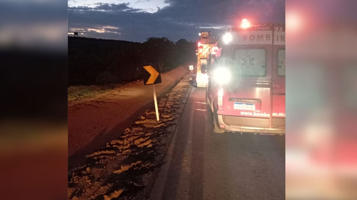 Grave acidente foi registrada na ES 130, na zona rural de Montanha
