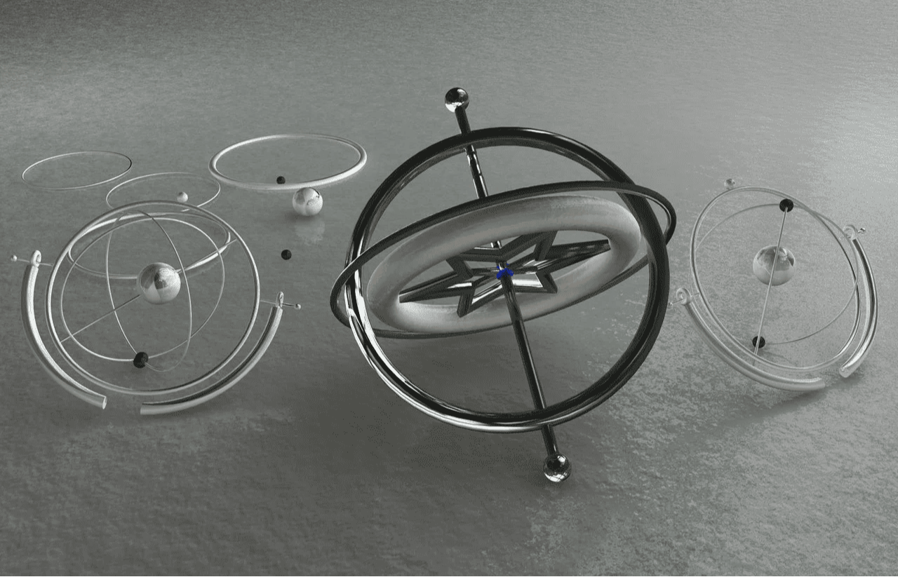 Imagem ilustrativa de um giroscópio. Crédito: Google