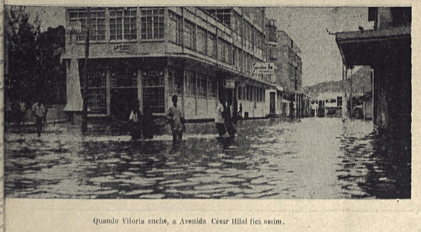 Alagamento na Cezar Hilal em 1969 por Arquivo / A Gazeta