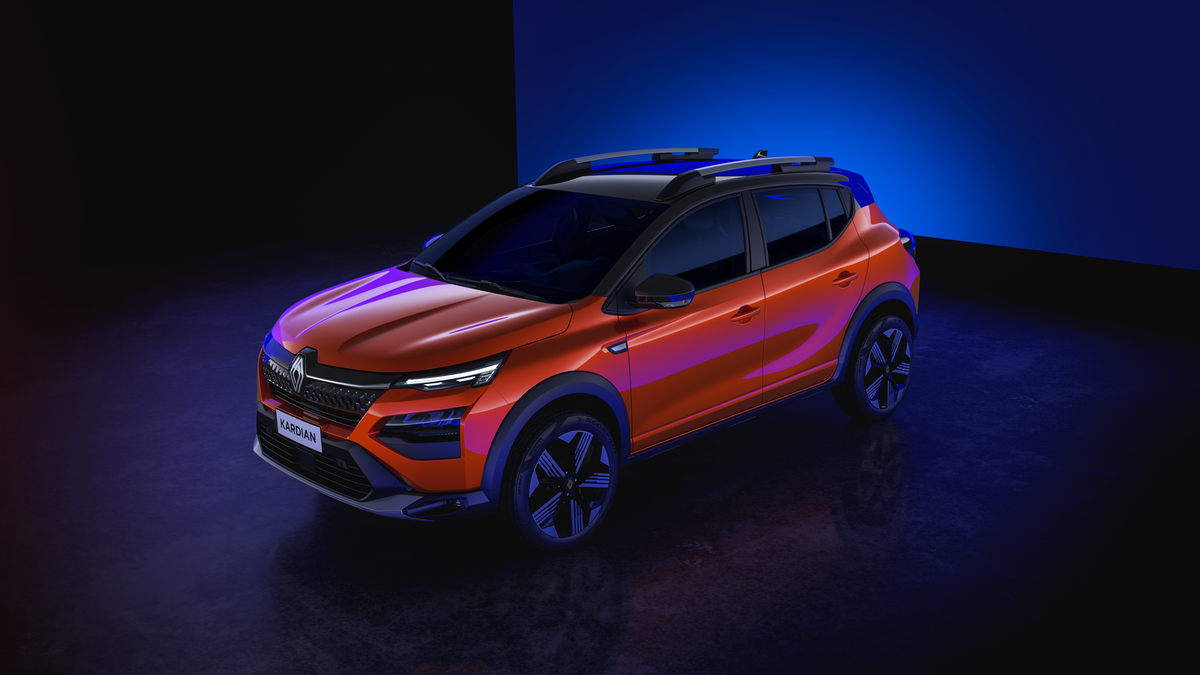 O Kardian é o primeiro veículo produzido no país que traz a nova identidade da Renault com o logo “Nouvel R” e a nova assinatura luminosa