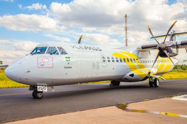 Avião do Voepass semelhante ao fretado pela delegação do Botafogo-SP