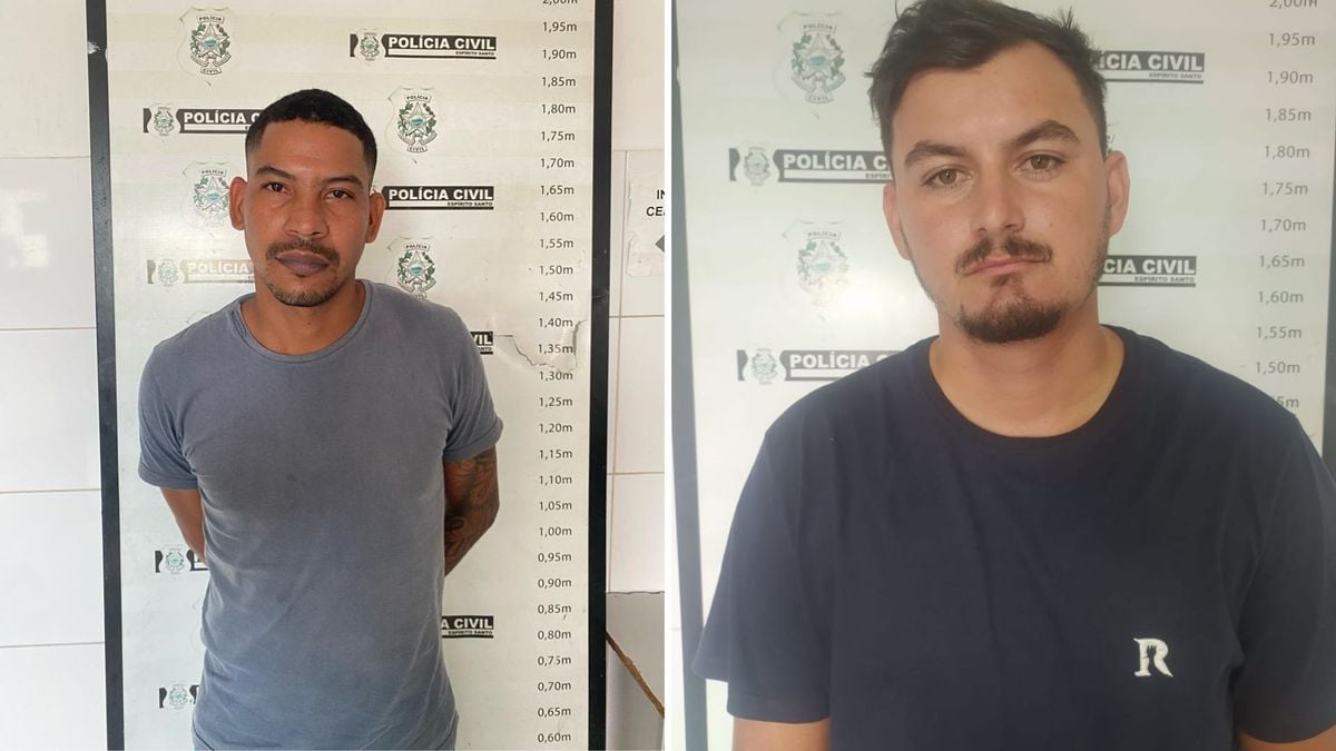 Aleandro Nascimento Vieira (à esquerda) e Eduardo Dalmagro won Doelinger (à direita) foram presos após operação da Polícia Civil em Vila Valério