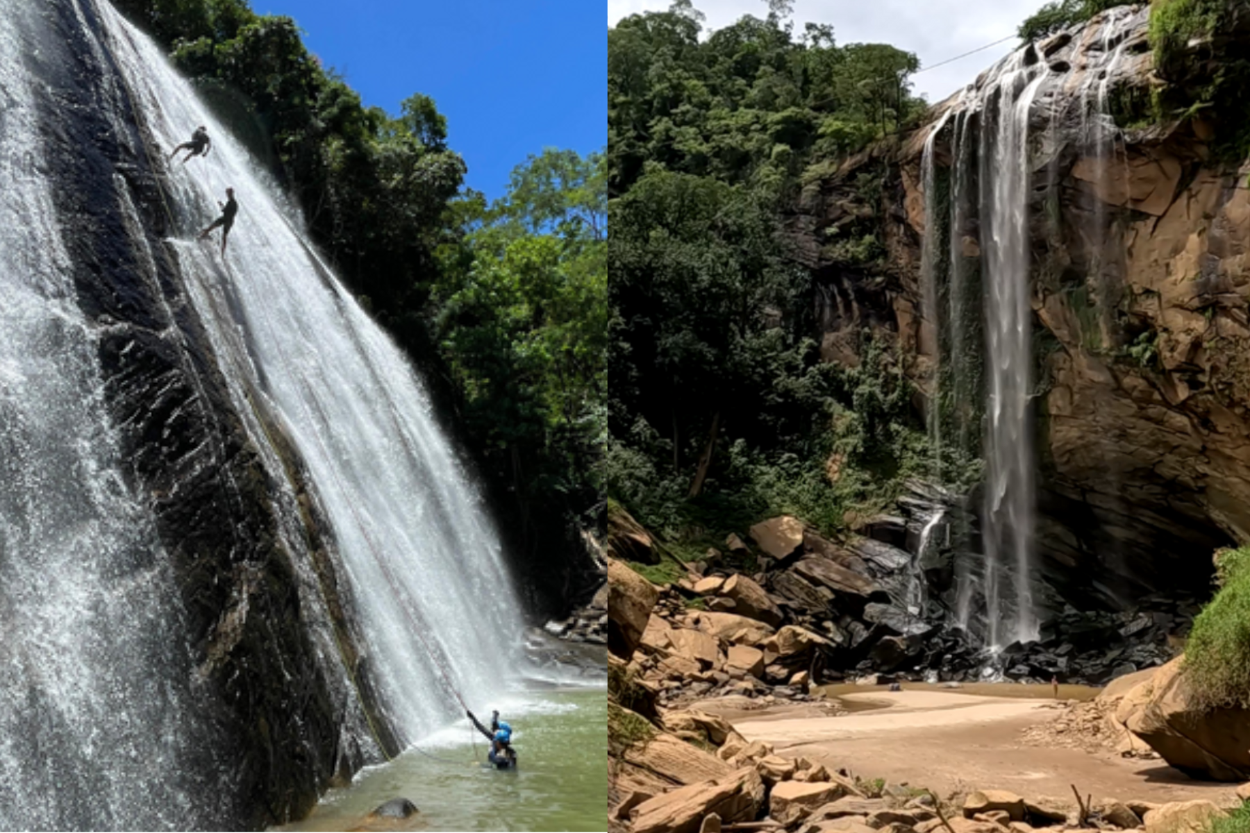 Destaque vai para os aventureiros, que podem desfrutar de duas cachoeiras com quedas d'água de até 100 metros