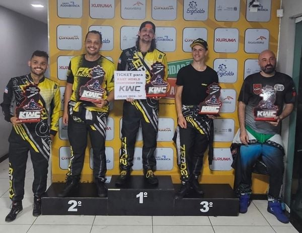 Cinco primeiros colocados da categoria 85 kg