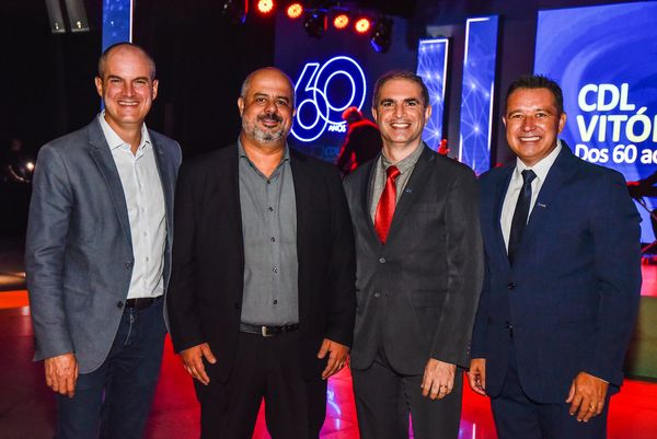 Os diretores da CDL Vitória e ex-presidentes da CDL Jovem Vitória, Vinicius Ventorim, Leonardo Krohling, Renzo Nagem e Adriano Ohnesorge