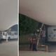 Imagem - Cobertura do Terminal de Itaparica acumula água e usuário corta a lona em Vila Velha