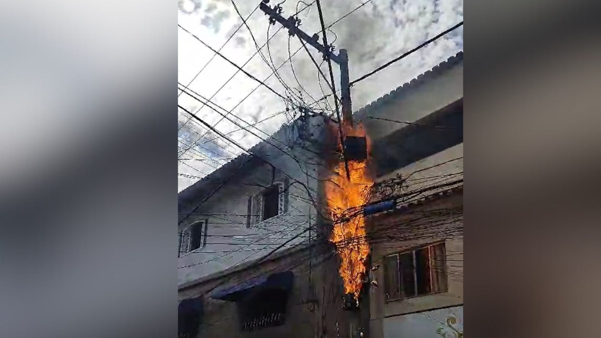 As chamas foram registradas por um popular que passava pelo local. A EDP informou que o fornecimento de energia elétrica não foi afetado