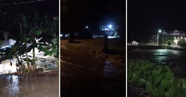 Nível do Rio Iconha subiu durante a noite de quarta-feira (6) e chegou a 3,60 metros; apesar da situação, não há famílias desalojadas