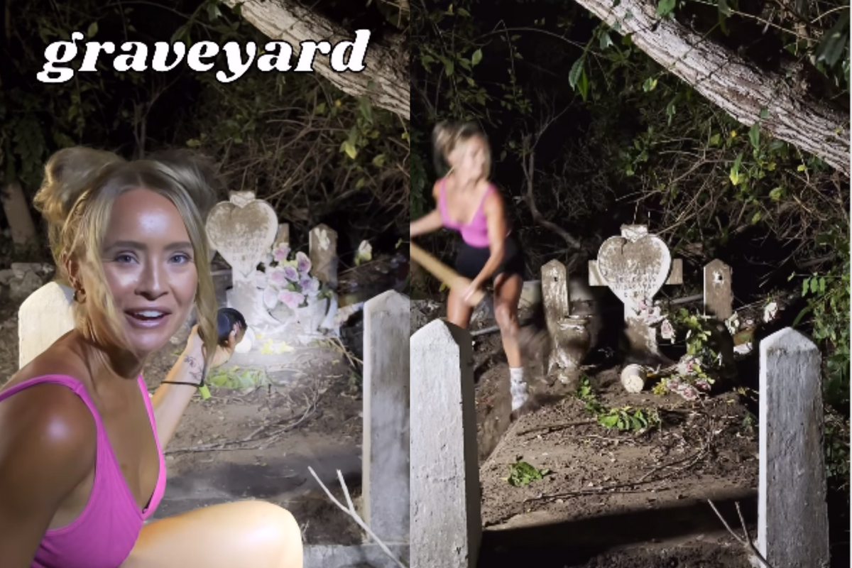 Influenciadora norte-americana Clean Girl grava vídeos limpando túmulos em cemitérios