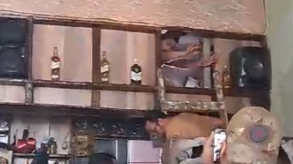Bunker onde Marujo estava, na casa do pai, em Vitória por Reprodução