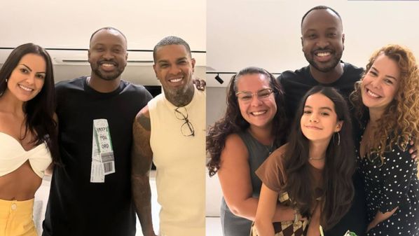 O cantor fez uma reunião íntima para celebrar mais um ano de vida. Ele apareceu ao lado também da namorada, Carol Peixinho