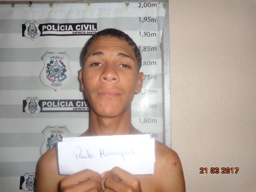 Paulo Henrique Pereira da Silva Chacrinha, 24 anos, foi indiciado pelo homicídio de paciente internado em hospital de Vitória e, segundo a polícia, está foragido por Divulgação/Sesp