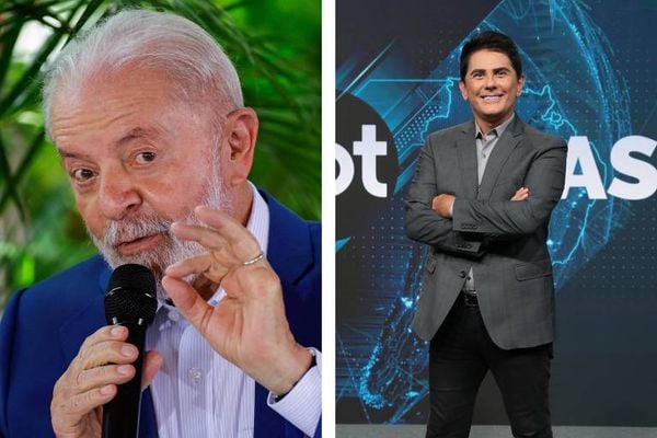 Presidente Lula grava entrevista com jornalista César Filho para o SBT