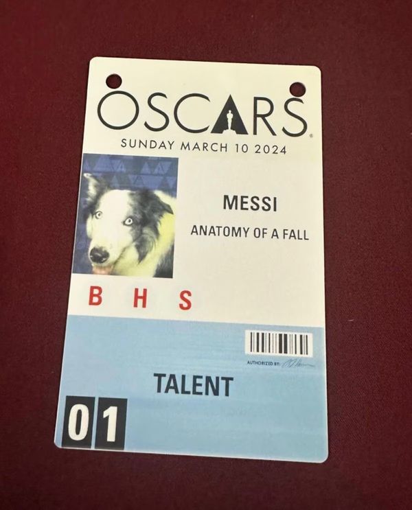 Crachá de Messi para a cerimônia do Oscar