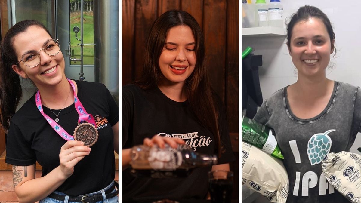 Eliza Bottacin, Luiza Tolosa e Bruna Machado produzem cerveja