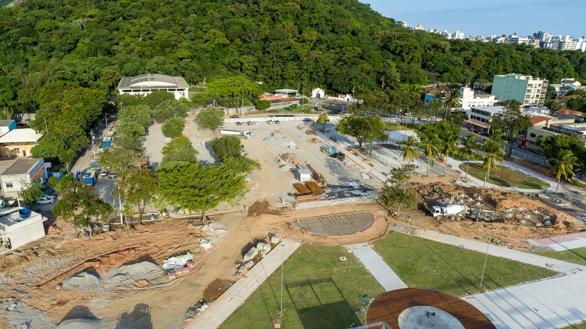 Obras no Parque da Prainha em Vila Velha