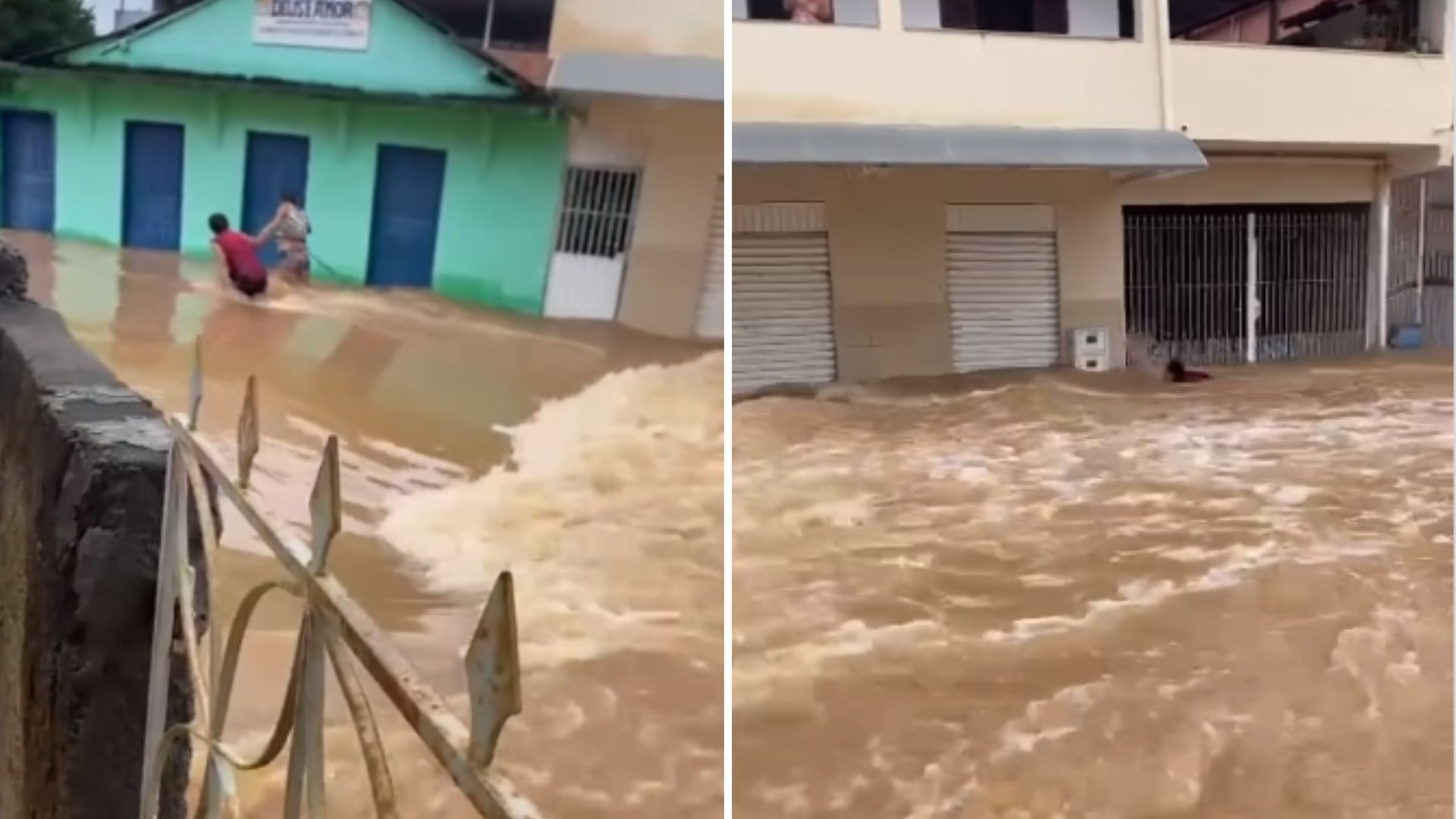 Imagens foram registradas na manhã deste sábado (23) em Pacotuba, uma das localidades mais afetadas no município do Sul do Espírito Santo