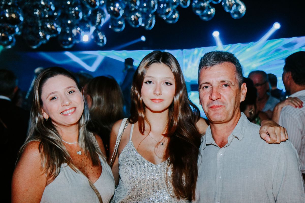 Meire, Isabela e Leonardo Magnago