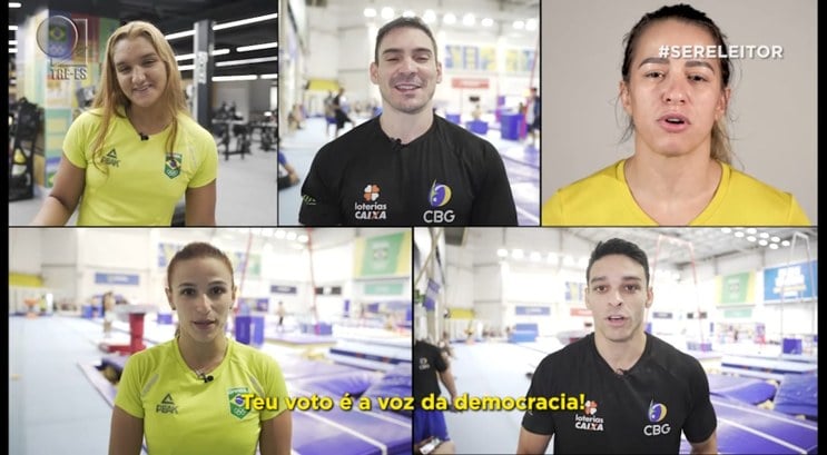 Campanha #SerEleitor é uma colaboração entre o Tribunal Regional Eleitoral do Espírito Santo (TRE-ES), por intermédio de sua Escola Judiciária Eleitoral (EJE-ES), e o Comitê Olímpico Brasileiro (COB), para estimular os jovens a votar