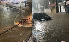 Temporal ocorrido entre a tarde e noite de sábado (30) trouxe muita chuva e até queda de granizo, alagando diversas ruas da Região Metropolitana