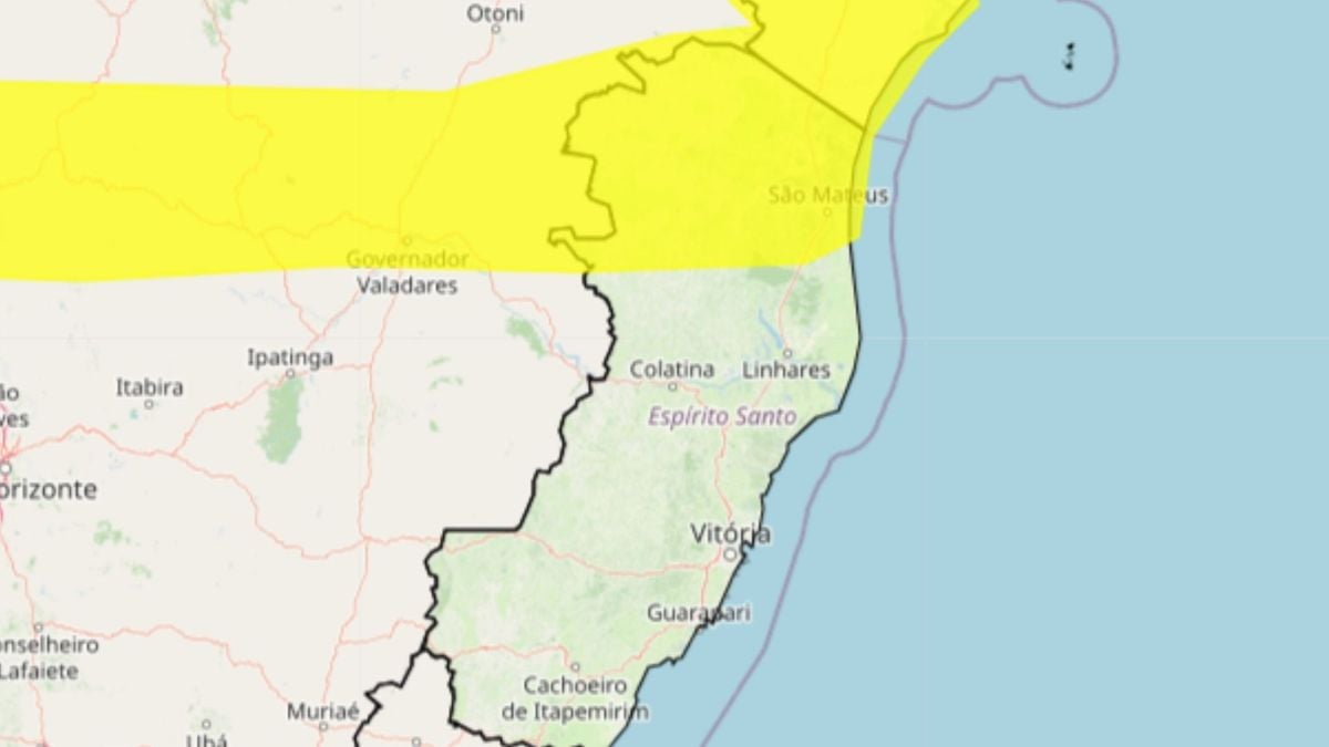 Cidades do Espírito Santo recebem alerta amarelo de chuvas intensas até quarta-feira (3)