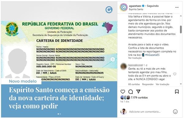 print das redes sociais