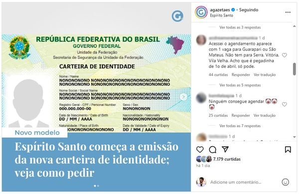 print das redes sociais