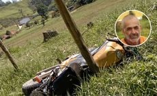 Ither Miranda Campos, de 63 anos, desapareceu no último sábado (30); a moto dele foi achada com avarias na beira de uma estrada, perto de uma cerca de arame rompida