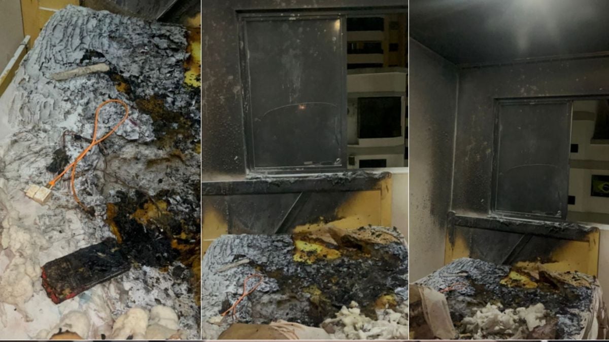 Imagens mostram como ficou o apartamento após o incêndio