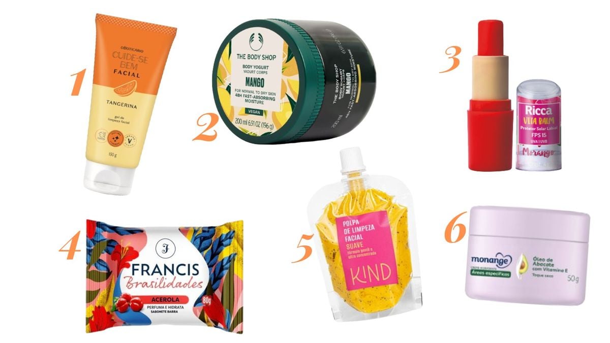 Produtos de frutas na beleza