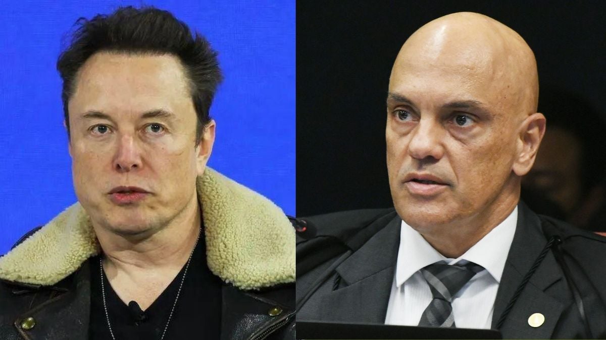O empresário Elon Musk e o ministro do STF Alexandre de Moraes