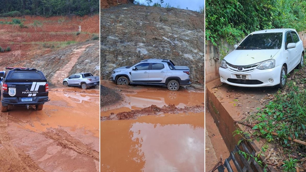 Veículo usado pelos criminosos e carro roubado de família foram recuperados na Região Serrana