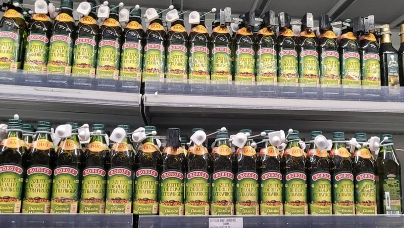 Azeite de oliva ganha lacre anti furto supermercado Atacadão em Vitória.