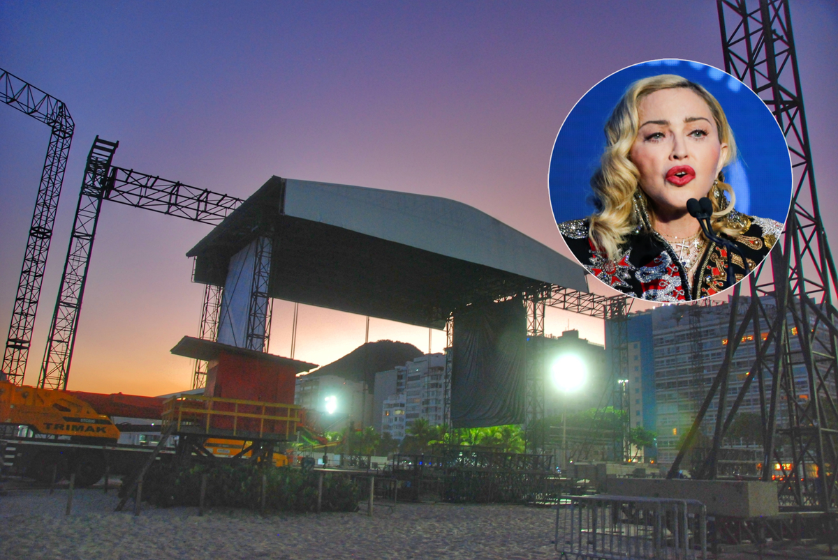 Palco de Madonna em Copacabana será 2 vezes maior do que o utilizado na turnê mundial