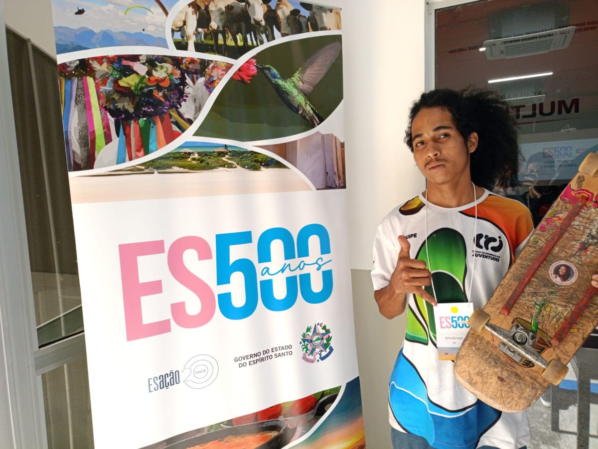 Estevão Dias Barros, articulador de jovens local em Feu Rosa do Centro de referência das Juventudes
