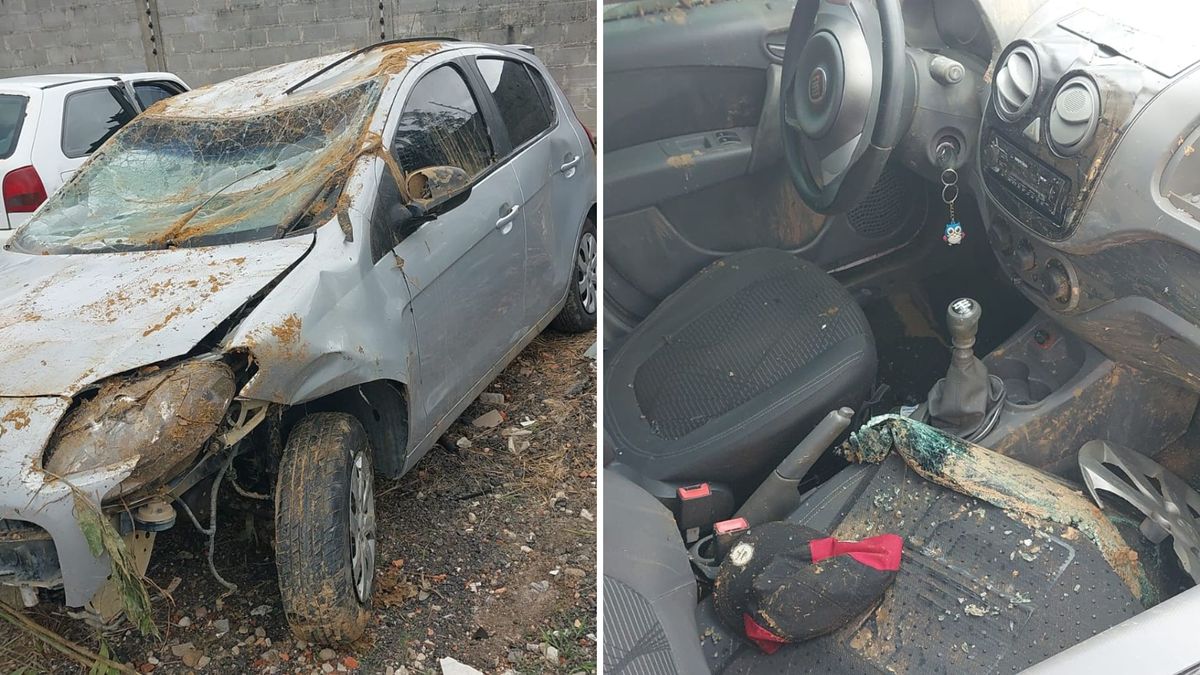 Carro onde estava a vítima sequestrada e morta em Aracruz