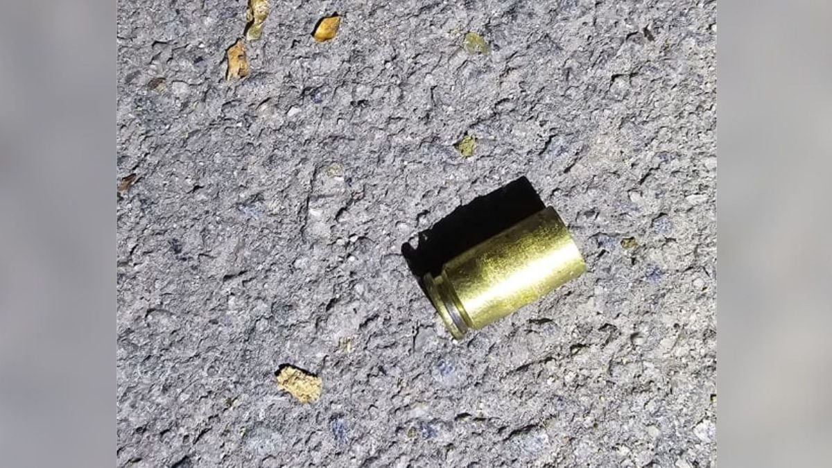 Cápsula de munição encontrada no local do crime em Linhares