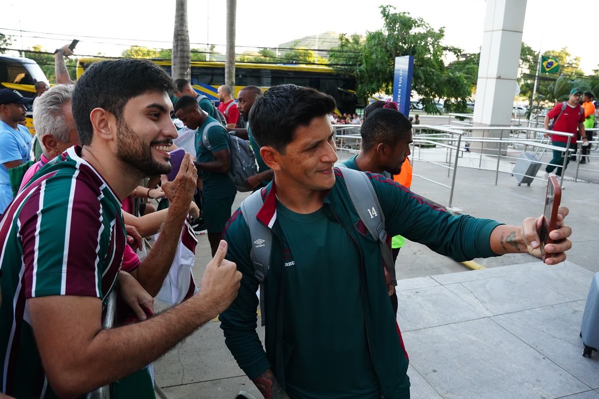 Chegada do time do Fluminense no hotel Golden Tulip em Vitória. O time carioca enfrenta o Sampaio Correia pela Copa do Brasil no Estádio Kléber ANdrade por Vitor Jubini