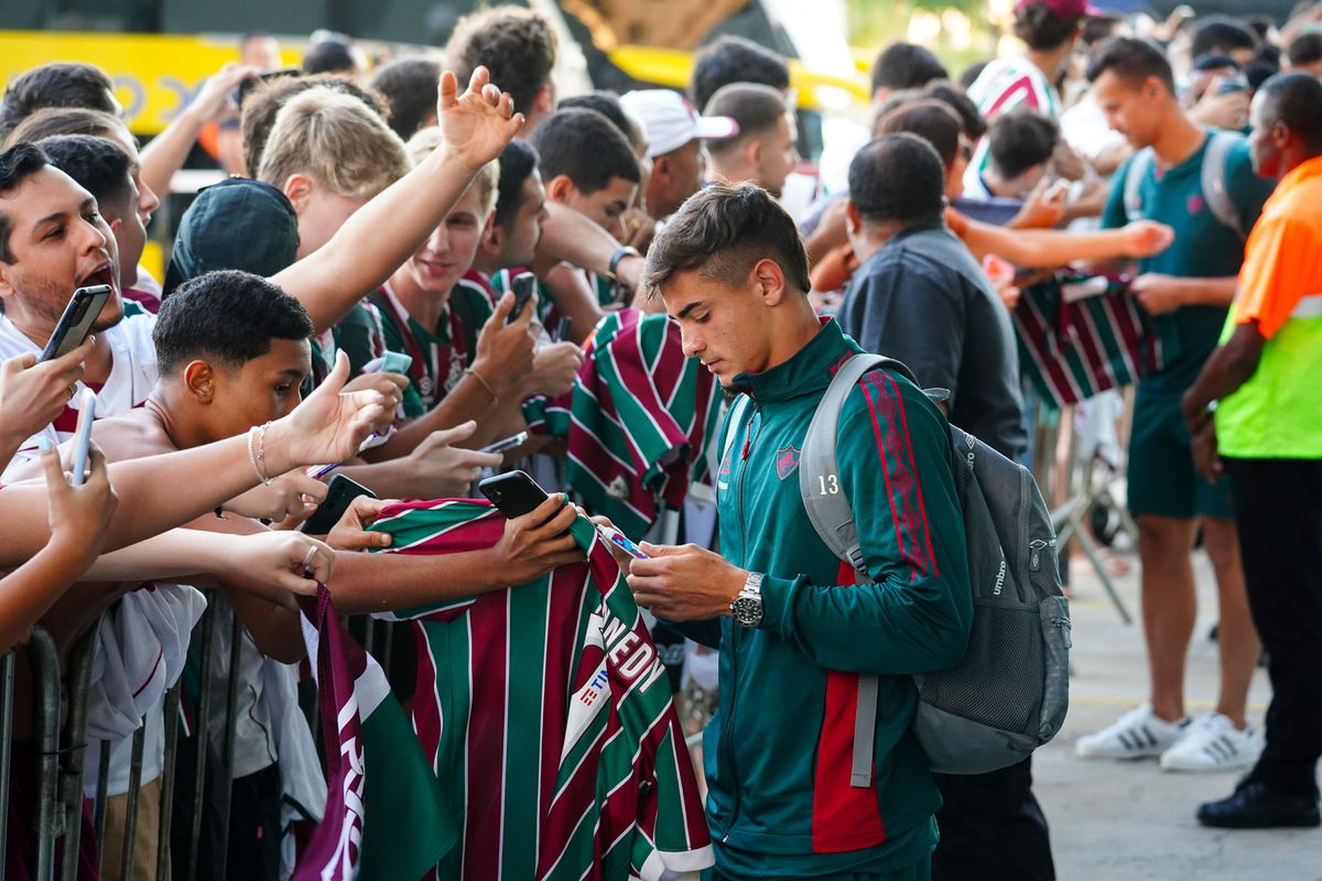 Chegada do time do Fluminense no hotel Golden Tulip em Vitória. O time carioca enfrenta o Sampaio Correia pela Copa do Brasil no Estádio Kléber ANdrade por Vitor Jubini
